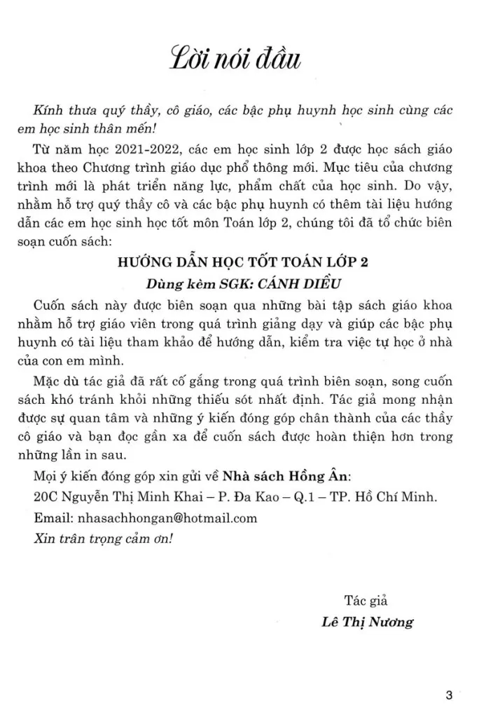 HƯỚNG DẪN HỌC TỐT TOÁN LỚP 2 - TẬP 1 (Dùng kèm SGK Cánh Diều)